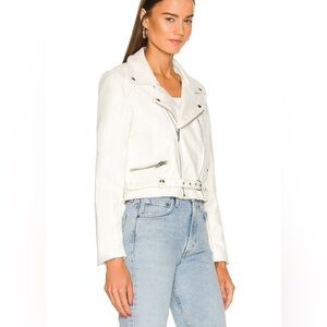 Leaving closet 5/26/25 Blank NYC White Leather Moto Jacket
